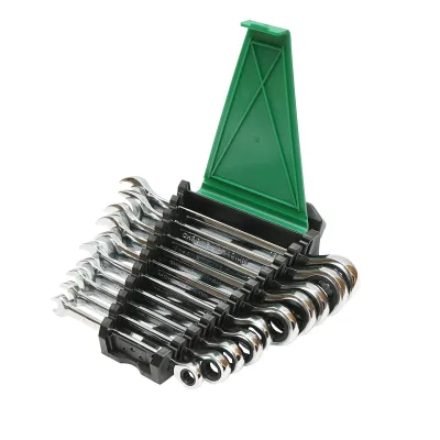 Set di chiavi combinate fisse e inelari con cricchetto 8-19mm, 10 pezzi, Breckner Germany - immagine 2