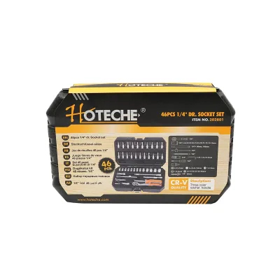 Set di chiavi e punte 46 pezzi Set di chiavi a bussola cricchetto 1/4" Hoteche - immagine 6