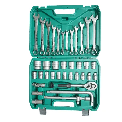 Set di chiavi tubolari 8-32mm e chiavi fisse combinate 8-19mm, con cricchetto, 38 pezzi, Breckner Germany - immagine 3