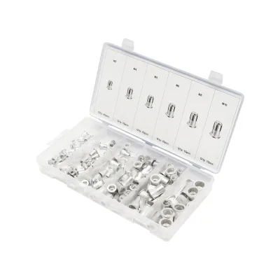 Set di dadi ribattini con bordo in alluminio, 150 pezzi