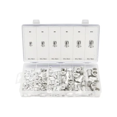 Set di dadi ribattini con bordo in alluminio, 150 pezzi - immagine 2