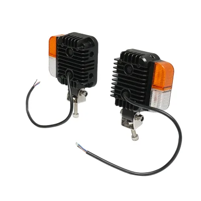 Set di fari universali per trattore, sinistra e destra, con LED 10-80V, temperatura colore 6000K, posizioni LED da 3W e segnalazione LED da 3W, Breckner Germany - immagine 3