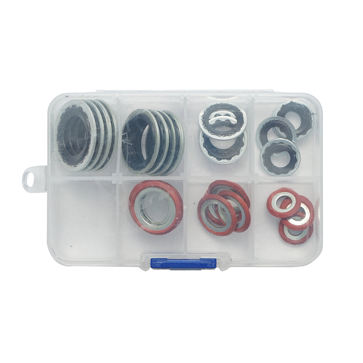 Set di guarnizioni in metallo e gomma (rondelle combinate) 24 pezzi - immagine 3