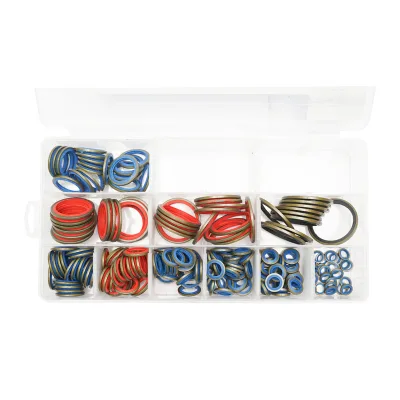 Set di guarnizioni in metallo e gomma (rondelle combinate) BSP 205 pezzi - immagine 3