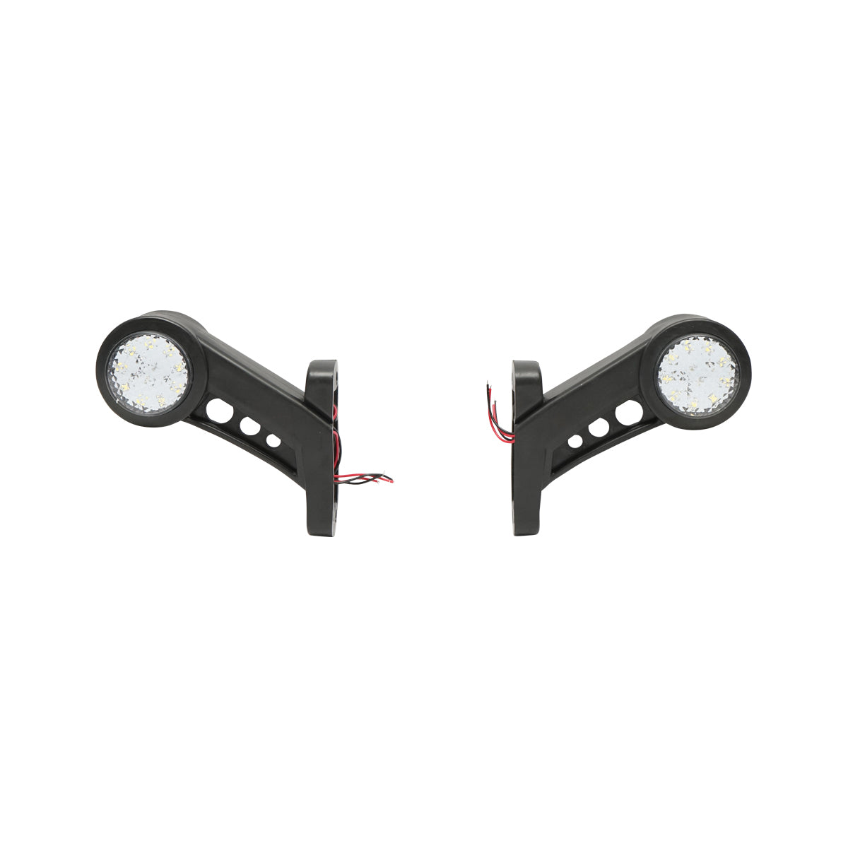 Set di lampade laterali  con LED, 12-24V, rosso-bianco, PVC elastico, Breckner Germany - immagine 2