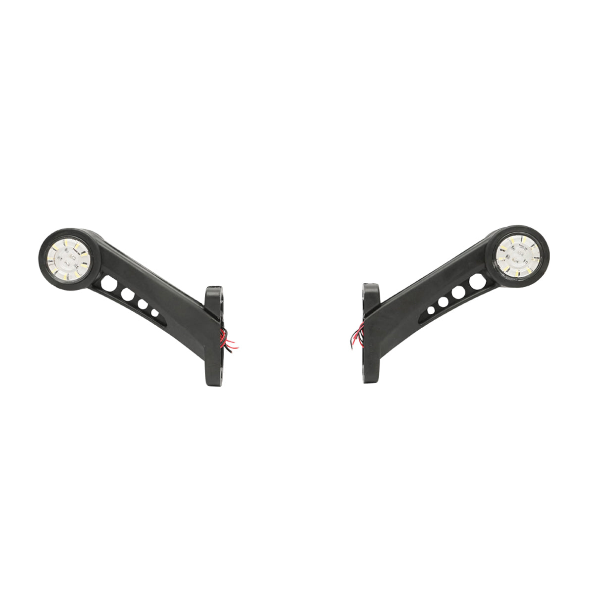Set di lampade laterali  con LED, 12-24V, rosso-bianco, PVC elastico, Breckner Germany.