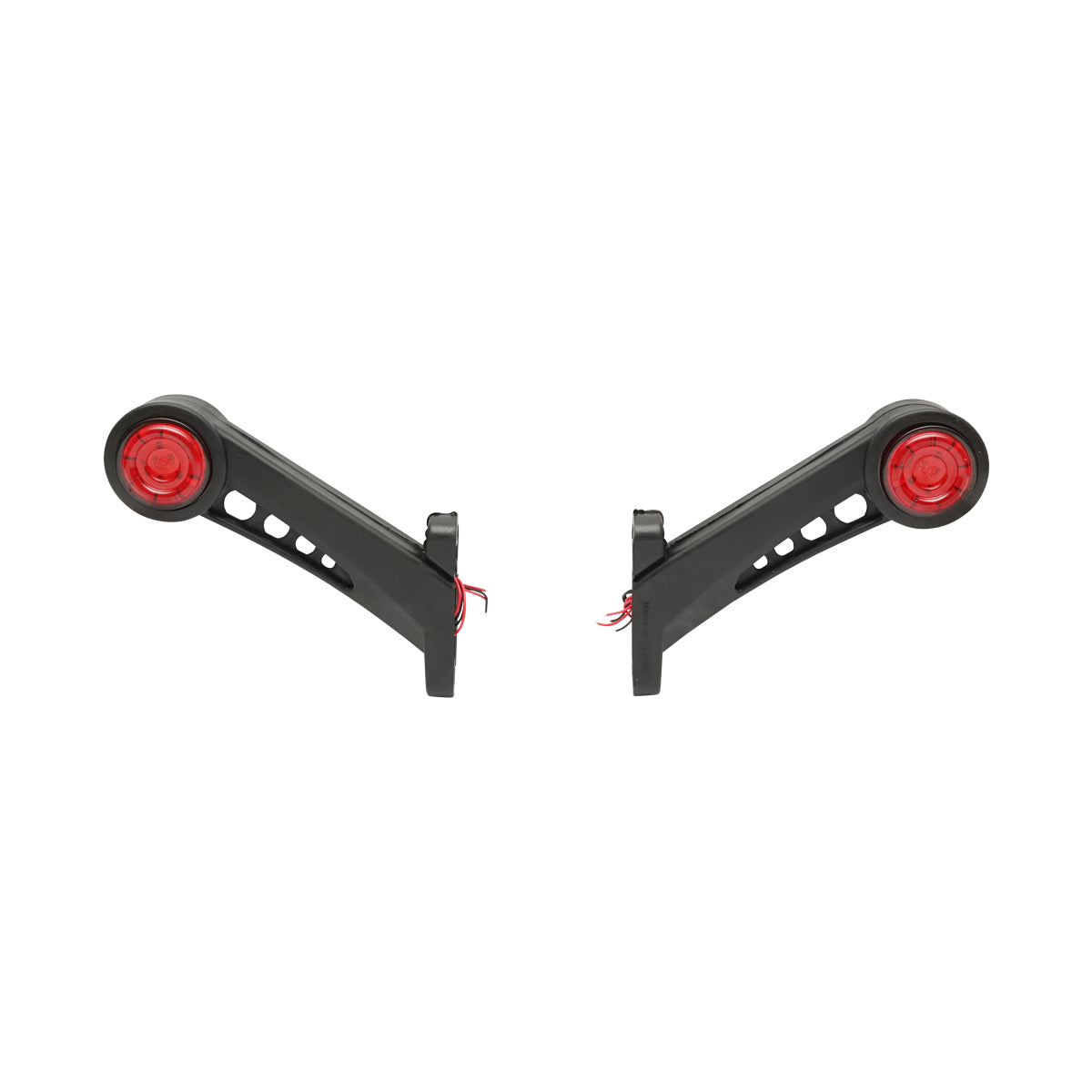 Set di lampade laterali  con LED, 12-24V, rosso-bianco, PVC elastico, Breckner Germany. - immagine 2