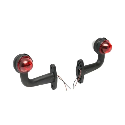 Set di lampade laterali con LED, 12-24V, rosso-bianco, PVC dur - immagine 3