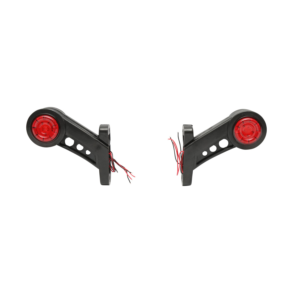 Set di lampade laterali con LED, 12-24V, rosso-bianco, PVC elastico, Breckner Germany - immagine 2