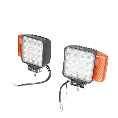 Set di lampade LED tipo faro con segnalazione destra e sinistra, 16 LED, 12-24V, dimensioni 139x128x57mm, Breckner Germany - immagine 3