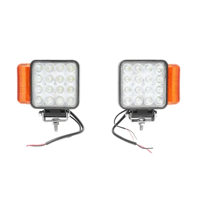 Set di lampade LED tipo faro con segnalazione destra e sinistra, 16 LED, 12-24V, dimensioni 139x128x57mm, Breckner Germany
