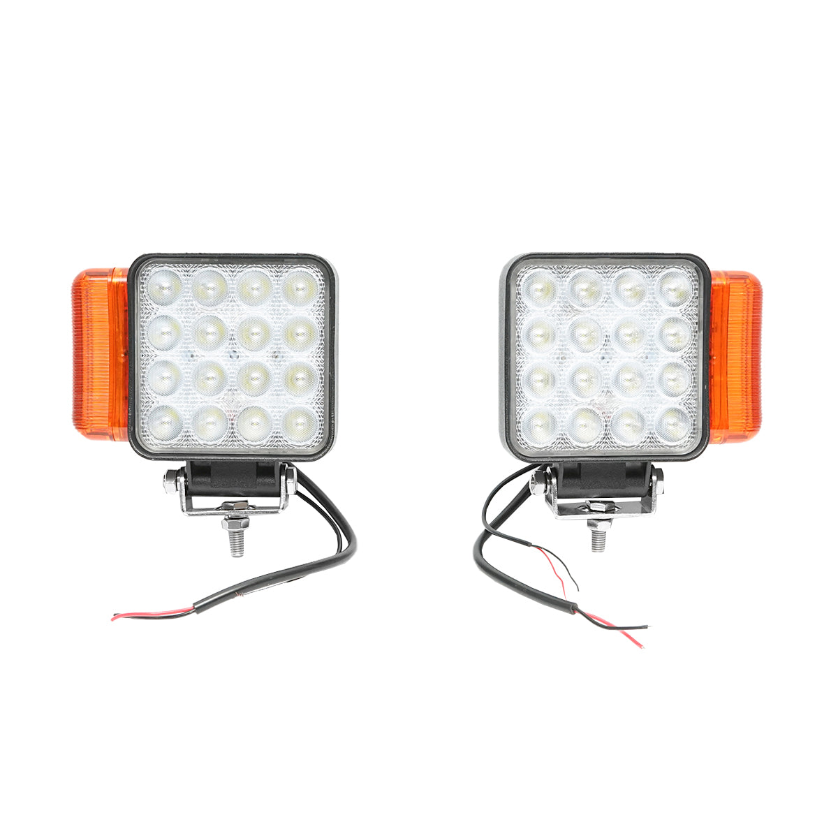Set di lampade LED tipo faro con segnalazione destra e sinistra, 16 LED, 12-24V, dimensioni 139x128x57mm, Breckner Germany