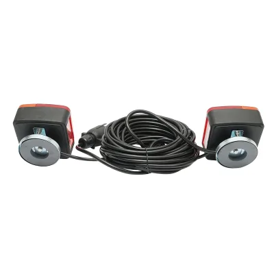 Set di lampade magnetiche per rimorchi da 12 V, spina a 7 poli, cavo da 2,5 m tra le luci posteriori, cavo spina da 7,5 m Breckner Germany - immagine 2