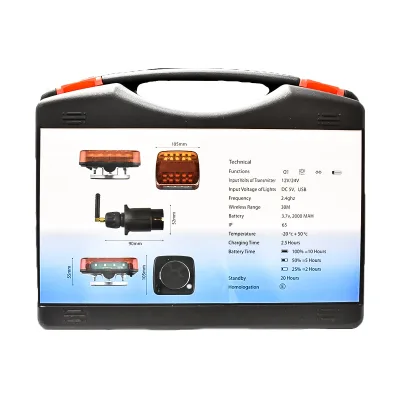 Set di lampade magnetici con controllo wireless, 12/24V, batteria 3.7V/2000mAh, cavo IP65, Breckner Germany - immagine 2