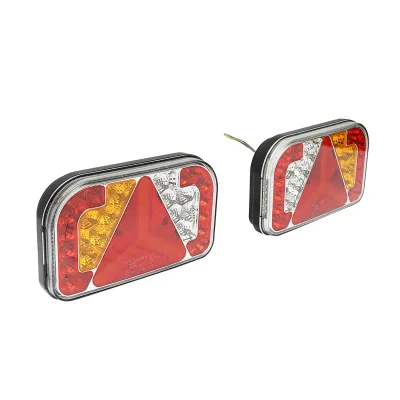 Set di lampade posteriori LED per rimorchio, 12-24V, 235x140x38 mm, Breckner Germany - immagine 2