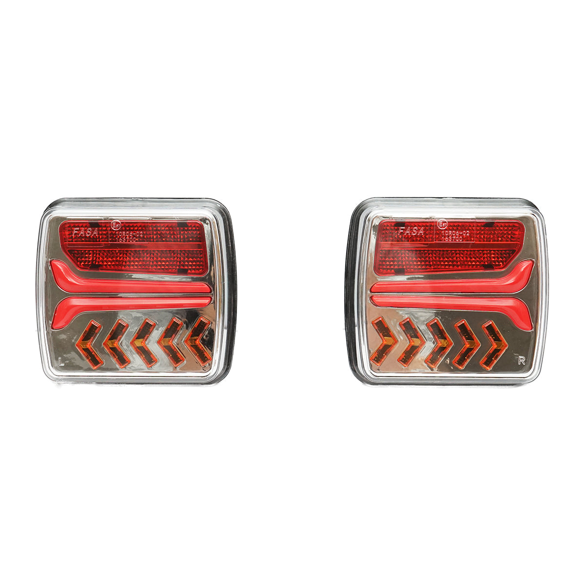 Set di lampade posteriori LED per rimorchio, 12-24V, con magnete e controllo wireless, batteria 3.7V/2000mAh, IP65, Breckner Germany. - immagine 4
