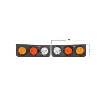 Set di lampade posteriori per camion con LED, 480x150 mm, 12/24V, Breckner Germany - immagine 4