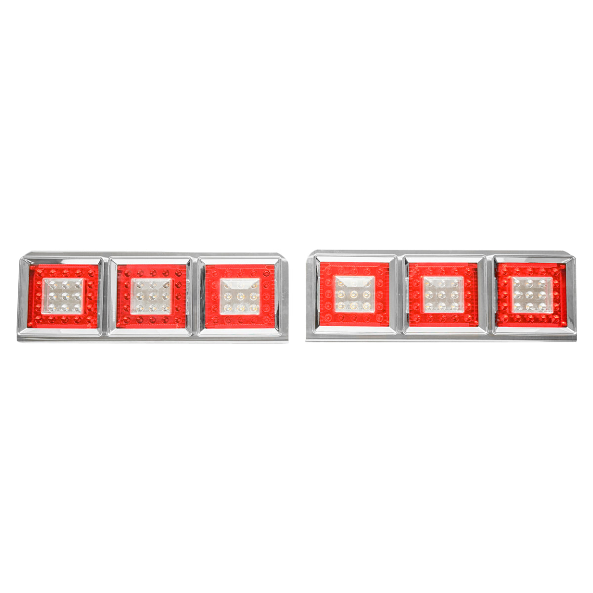 Set di lampade posteriori per camion con LED, senza segnalazione, 598x220 mm, 12/24V, Breckner Germany