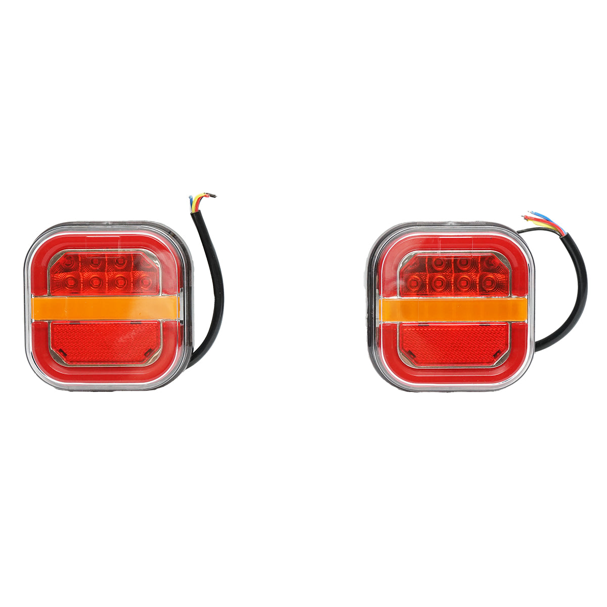Set di lampi posteriori LED per rimorchio/camion, 12-24V, 97x95x34 mm, Breckner Germany