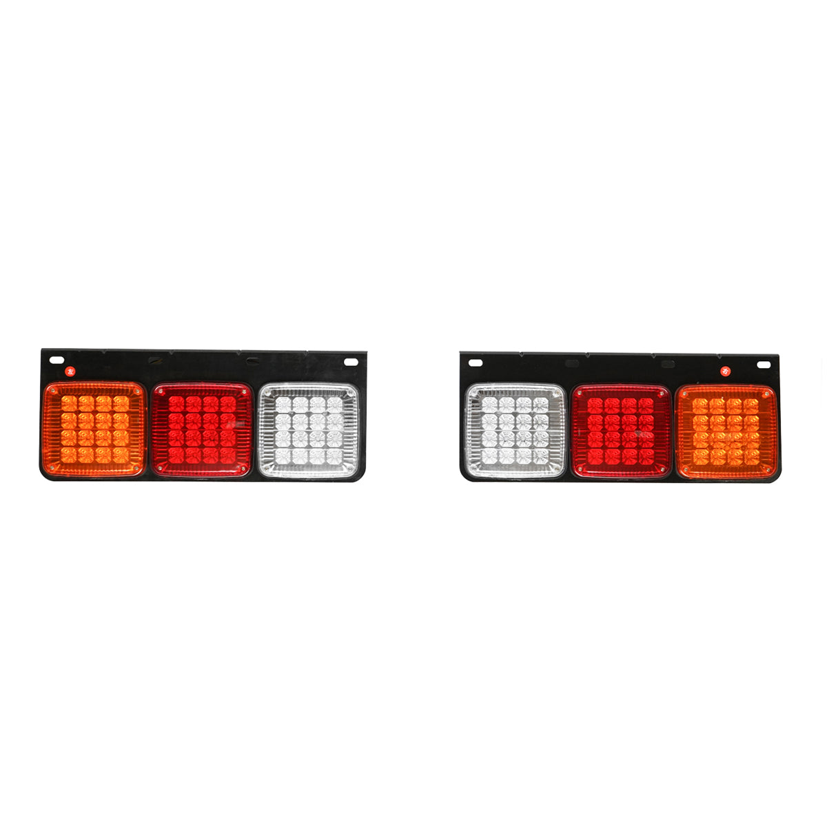 Set di lampi posteriori per camion con LED, 500x200 mm, 24V, Breckner Germany.