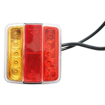 Set di luci LED magnetiche per rimorchio, spina a 7 poli, cavo da 2,5 m tra le luci posteriori, cavo spina da 7,5 m 12 V Breckner Germany - immagine 3