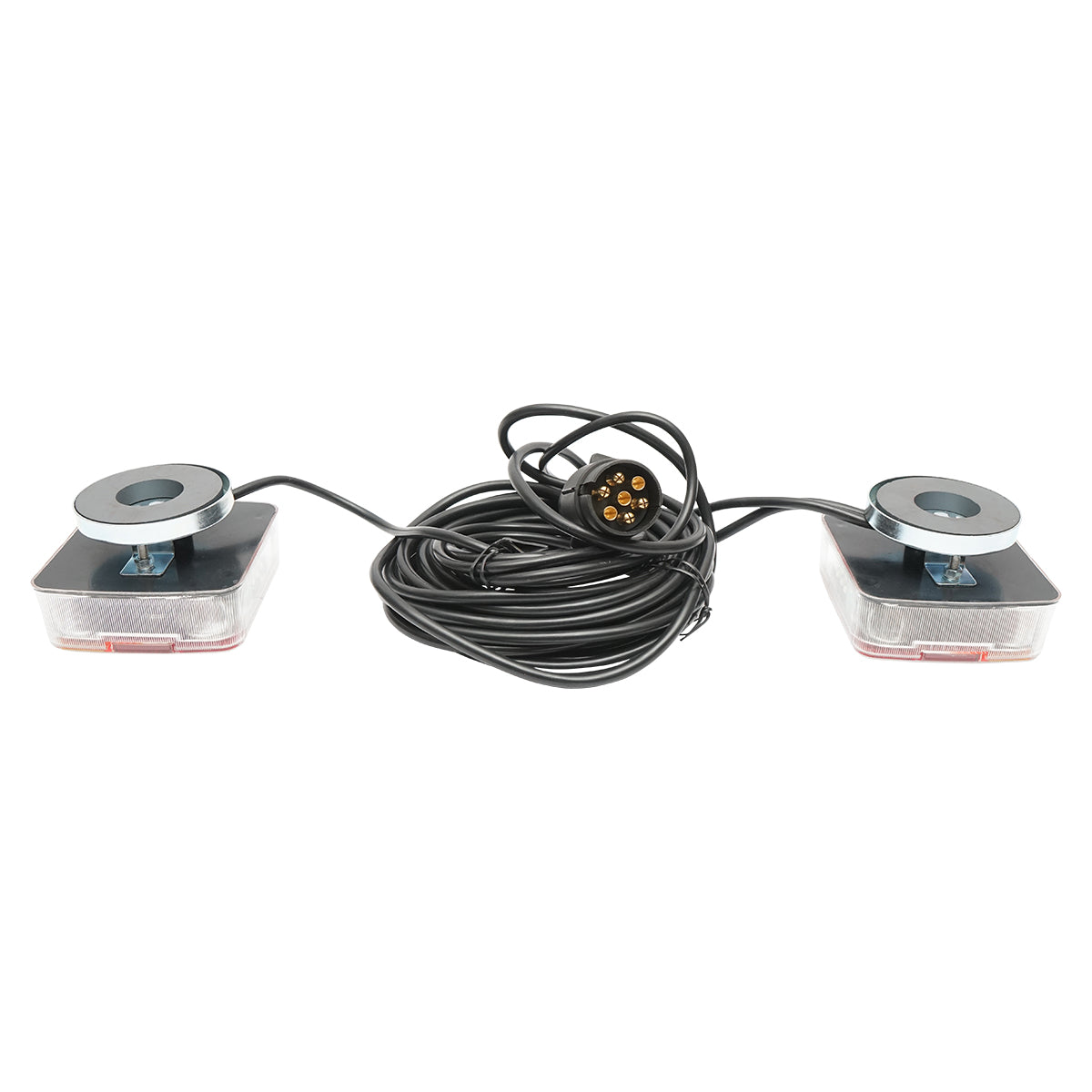 Set di luci LED magnetiche per rimorchio, spina a 7 poli, cavo da 2,5 m tra le luci posteriori, cavo spina da 7,5 m 12 V Breckner Germany - immagine 2