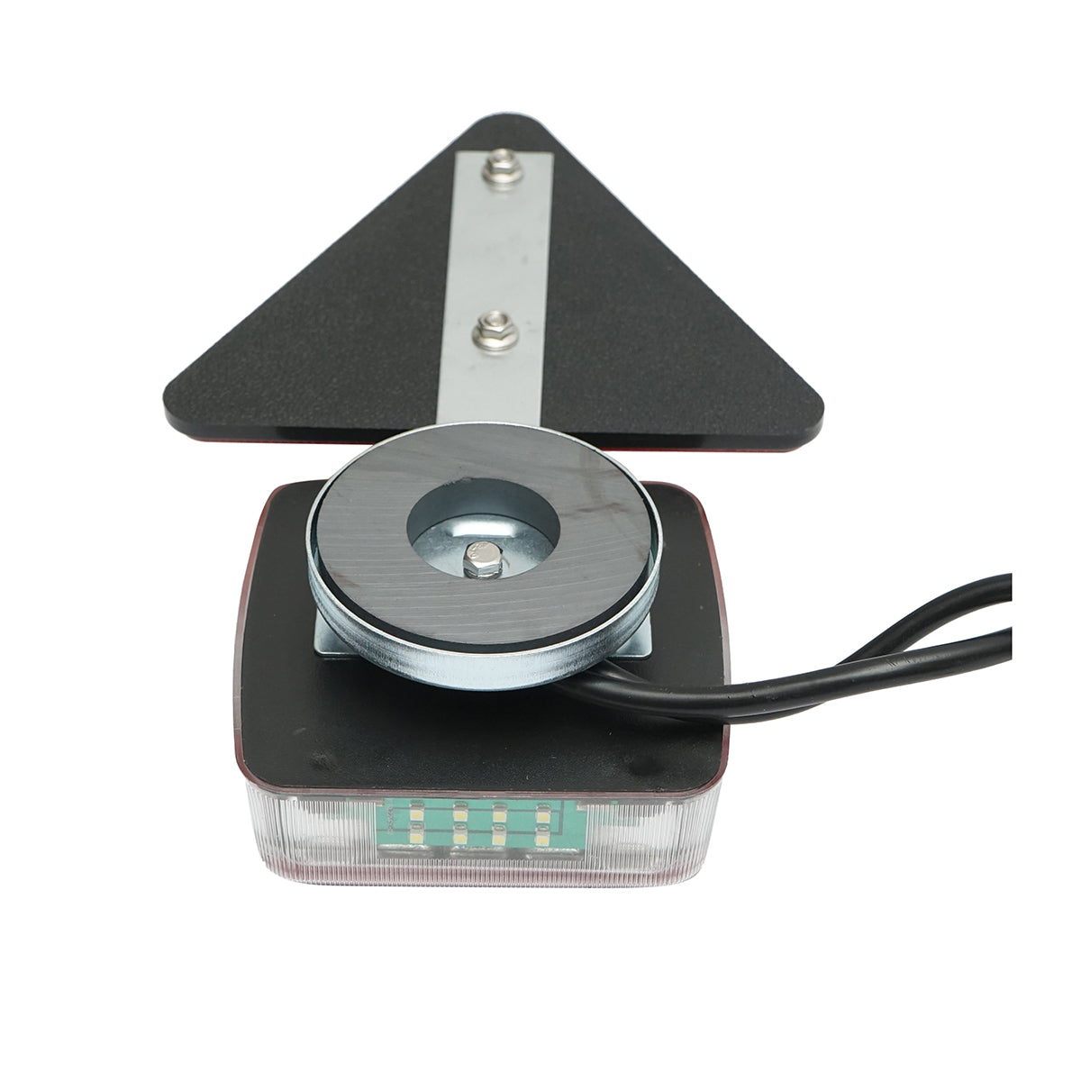 Set di luci magnetiche a LED per rimorchi con triangoli riflettenti, spina a 7 pin, cavo da 2,5 m, cavo spina = 7,5 m - immagine 4