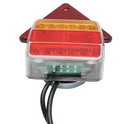 Set di luci magnetiche a LED per rimorchi con triangoli riflettenti, spina a 7 pin, cavo da 2,5 m, cavo spina = 7,5 m - immagine 3