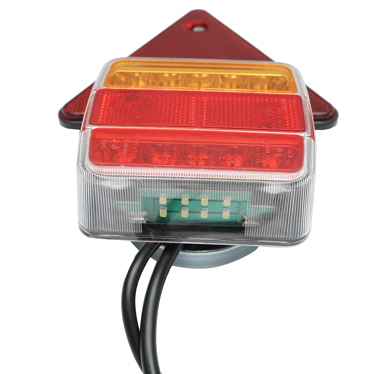 Set di luci magnetiche a LED per rimorchi con triangoli riflettenti, spina a 7 pin, cavo da 2,5 m, cavo spina = 7,5 m - immagine 3