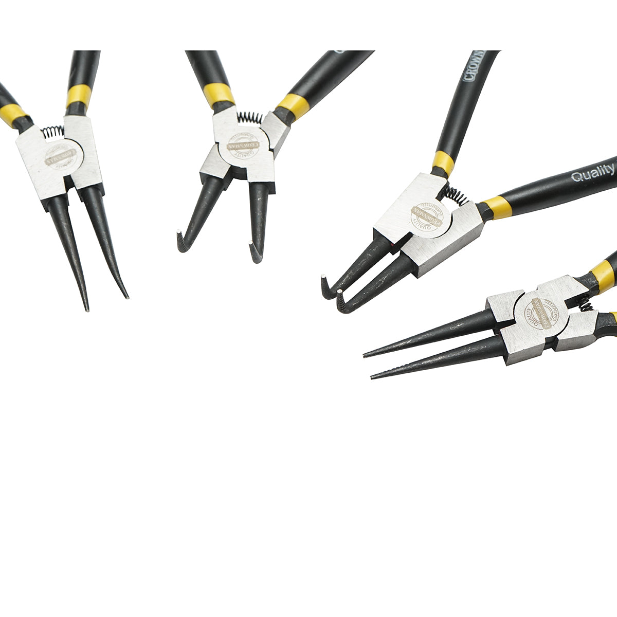 Set di pinze di sicurezza, tronchesi, punta curva, per interni/esterni, punta dritta, per interni/esterni 180 mm Crownman - immagine 3