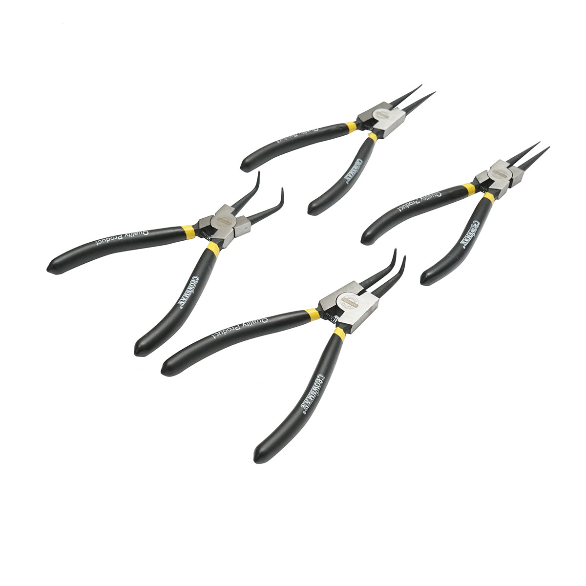 Set di pinze di sicurezza, tronchesi, punta curva, per interni/esterni, punta dritta, per interni/esterni 180 mm Crownman - immagine 2