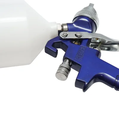 Set di pistola a spruzzo per verniciatura da 600 ml con regolatore di pressione dell'aria, ugello HVLP da 1,4/1,7 mm, pressione massima 3,1 bar. - immagine 6