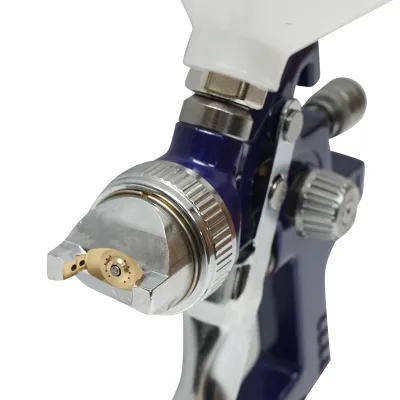 Set di pistola a spruzzo per verniciatura da 600 ml con regolatore di pressione dell'aria, ugello HVLP da 1,4/1,7 mm, pressione massima 3,1 bar. - immagine 4