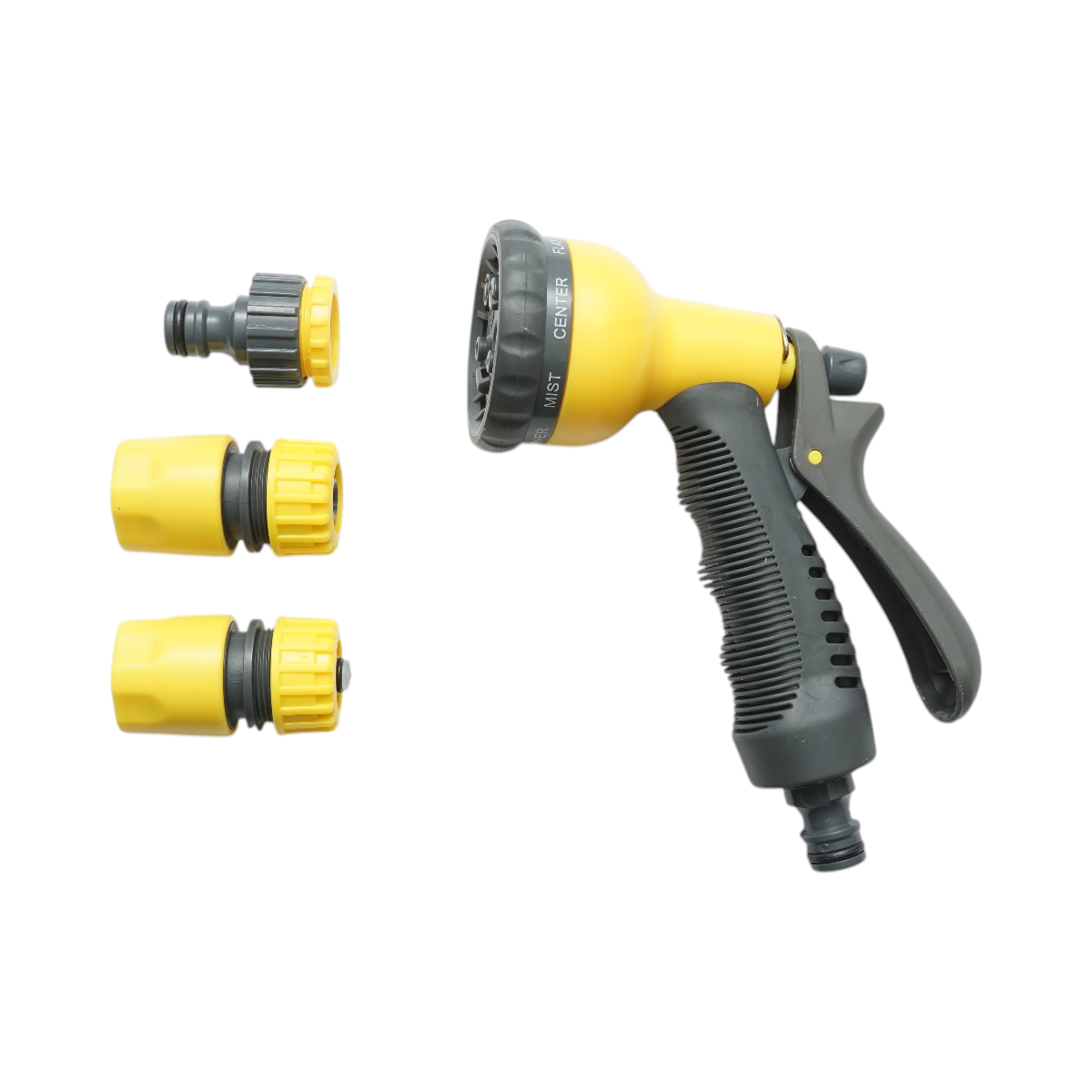 Set di pistole a spruzzo regolabili a 8 vie con 2 connettori da 1/2 e adattatore da 1/2-3/4 per tubo da giardino Crownman