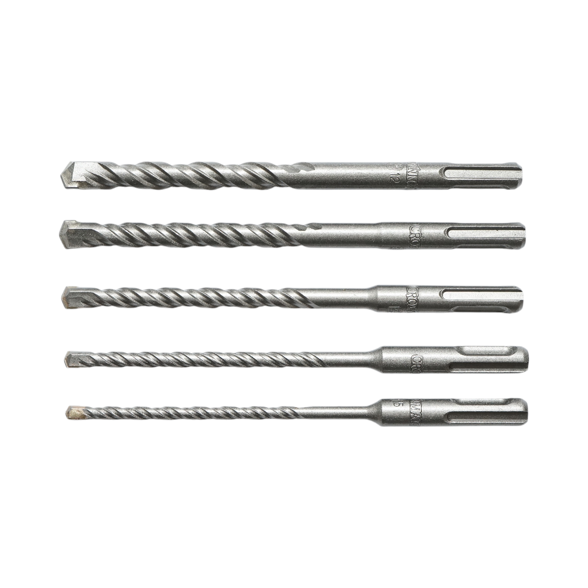 Set di punte da trapano SDS Crownman da 5 pezzi per calcestruzzo, muratura, mattoni - immagine 4