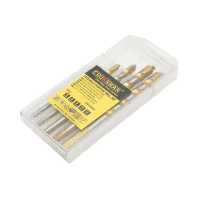 Set di punte multifunzione Crownman da 5 pezzi da 5-12 mm per metallo, alluminio, legno, PVC, piastrelle - immagine 2