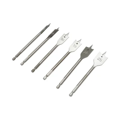 Set di punte piatte Crownman da 6 pezzi da 10-25 mm per legno - immagine 2