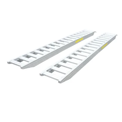 Set di rampe in alluminio da 4,5 t per carico/scarico, 400 × 45 × 14,2 cm - immagine 5