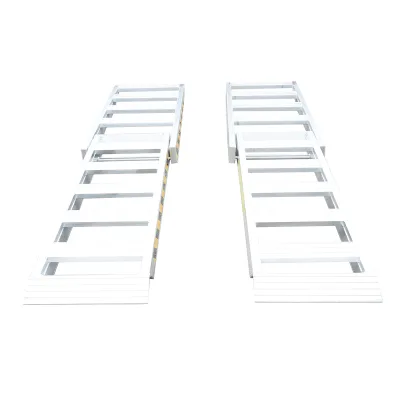 Set di rampe pieghevoli in alluminio da 1 tonnellata per carico/scarico 250x60x10,5 cm - immagine 4