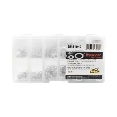 Set di rondelle 350 pezzi DIN125/DIN127 Breckner Germany M4, M5, M6, M8, M10, M12 - immagine 3