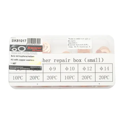 Set di rondelle di rame fi6 - fi14 100 pezzi - immagine 4