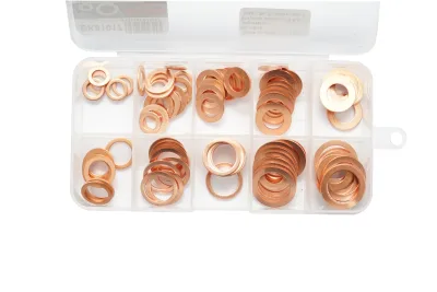 Set di rondelle di rame fi6 - fi14 100 pezzi - immagine 2