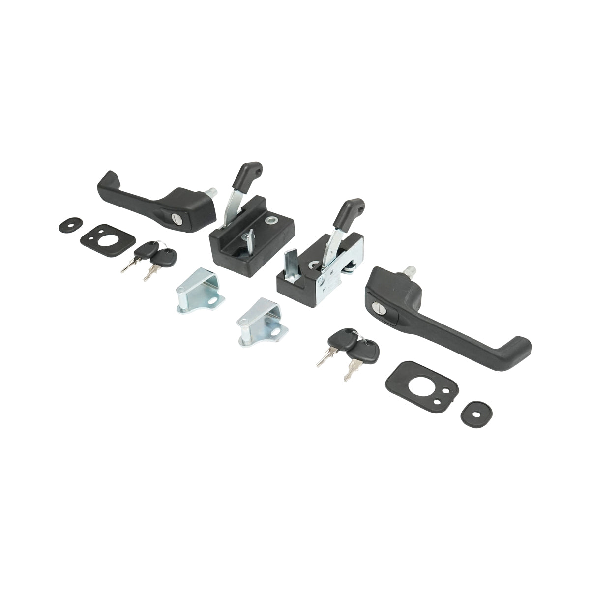 Set di serrature universali sinistra e destra per cabina – Tractor Forestier, trattori U-445, U-650, Fiat, ecc - immagine 2