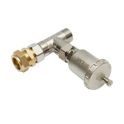 Set di sfiato automatico con raccordo T 3/4 per impianti solari residenziali, temperatura massima 180°C - immagine 4