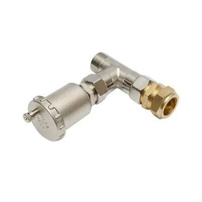 Set di sfiato automatico con raccordo T 3/4 per impianti solari residenziali, temperatura massima 180°C - immagine 2