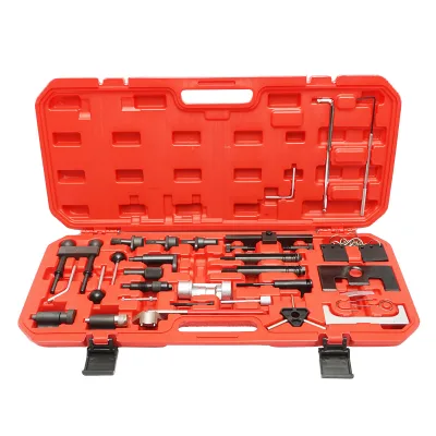Set di strumenti per bloccare e fissare la distribuzione VW, Audi, Seat, Skoda per motori benzina e diesel, 34 pezzi Breckner Germany