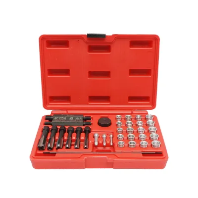 Set di strumenti per la riparazione dei filetti delle candelette M8, M10, M12, M14 Breckner Germany
