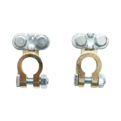 Set di terminali per batteria in bronzo con morsetto a vite - immagine 2