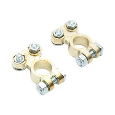 Set di terminali per batteria in bronzo con morsetto a vite - immagine 4