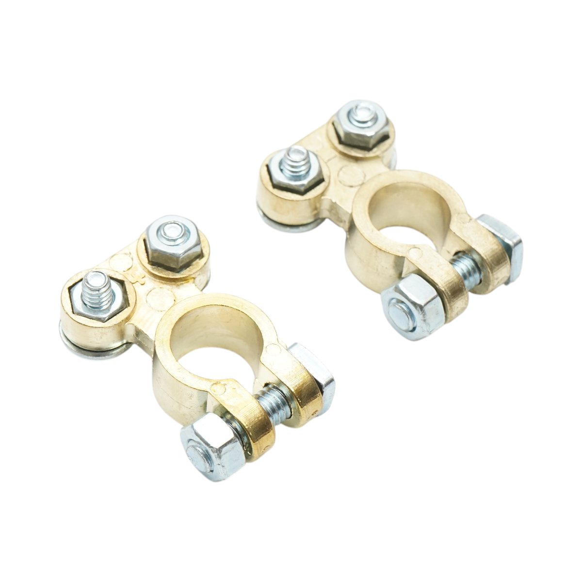 Set di terminali per batteria in bronzo con morsetto a vite - immagine 4
